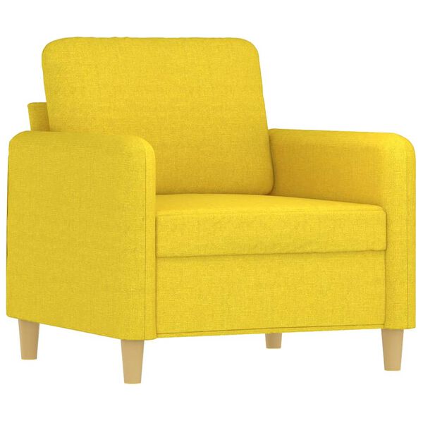 vidaXL 4-dijelni set sofa s jastucima svjetložuti od tkanine