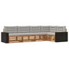 vidaXL Set vanjskih sofa 5 pcs Prirodna i svjetlosiva