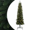 vidaXL Umjetno vitko božićno drvce 120 cm 150 LED lampica Topla bijela