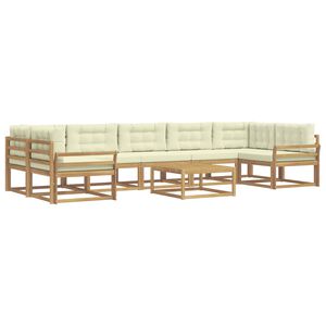 vidaXL Set vanjskih sofa 6 kom. Bijela i krem