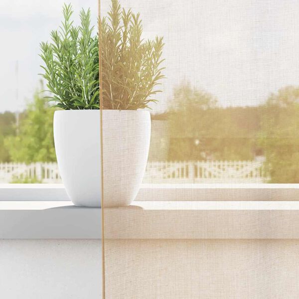 vidaXL Voile zavjese s petljama 2 kom pijesak 140x140 cm