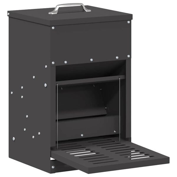 vidaXL Feeder s nogom za piliće Crna 25 x 42 x 40 cm