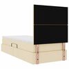 vidaXL Krevet s prostorom za pohranu s LED-om Krema 100 x 200 cm