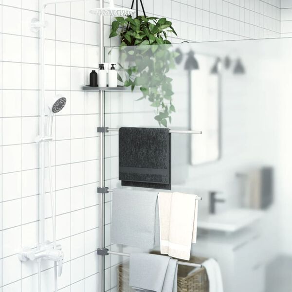 vidaXL Držač za ručnike 47 x 280 cm aluminijski