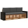 vidaXL Setovi sofa s jastukom 3 pcs Čvrsto drvo akacije