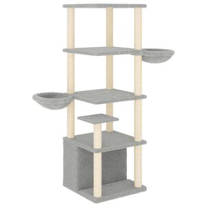 vidaXL Penjalica za mačke sa stupovima za grebanje svjetlosiva 147 cm