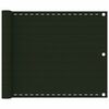 vidaXL Balkonski zastor tamnozeleni 75 x 500 cm HDPE