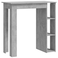 vidaXL Barski stol s policom siva boja betona 102x50x103,5 cm iverica