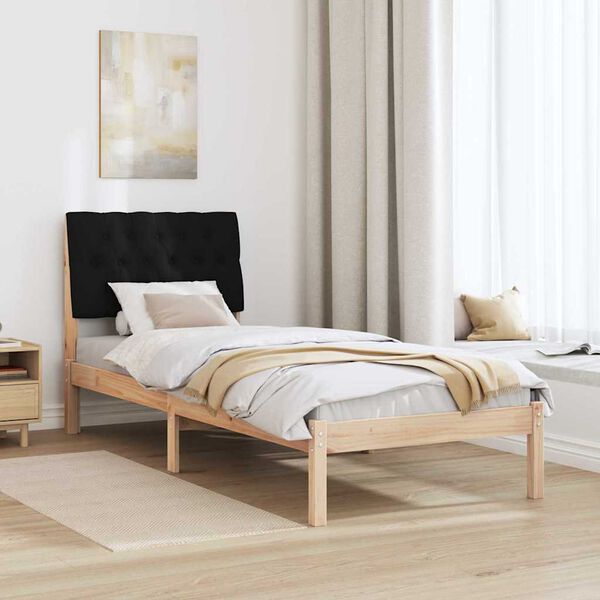 vidaXL Krevetni okvir s tapiciranim uzglavljem Smeđa 80 x 200 cm