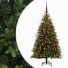 vidaXL Umjetno božićno drvce s kuglicama 120 cm 150 LED lampica