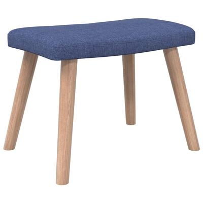 vidaXL Stolica za opuštanje sa stolcem plava od tkanine