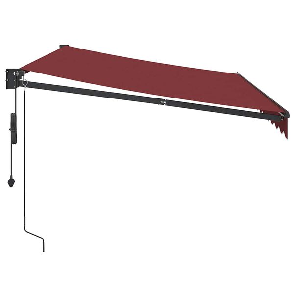 vidaXL Tenda na automatsko uvlačenje bordo 350x250 cm