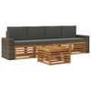 vidaXL Set vanjskih sofa 5 kom. Prirodna i antracit