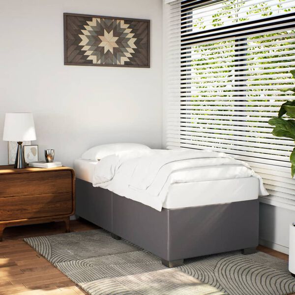 vidaXL Okvir za krevet sivi 90x190 cm od umjetne kože