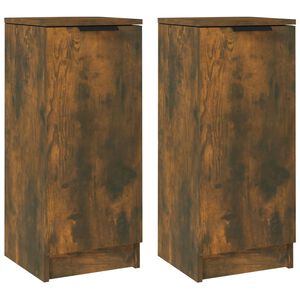 vidaXL Komode 2 kom boja dimljenog hrasta 30x30x70cm konstruirano drvo