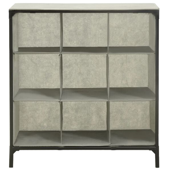 vidaXL Stalak za cipele 57x36x61 cm od netkane tkanine i čelika sivi