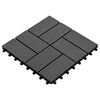 vidaXL Pločice za decking 11 pcs Sivi 30 x 30 cm Drvoplastična smjesa