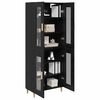 vidaXL Highboard Crni hrast 69,5 x 34 x 180 cm Konstruirano drvo
