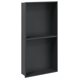 vidaXL Ni&scaron;a za tu&scaron; mat crna 32x62x9 cm nehrđajući čelik
