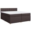 vidaXL Krevet s oprugama i madracem tamnosmeđi 200x200 cm od tkanine