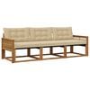 vidaXL Set vanjskih sofa 3 kom. Prirodna i bež