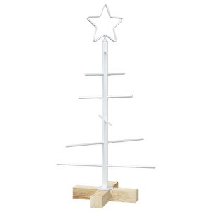 vidaXL Metalno božićno drvce sa stalkom KUOPIO 60 cm Čelik Bijela