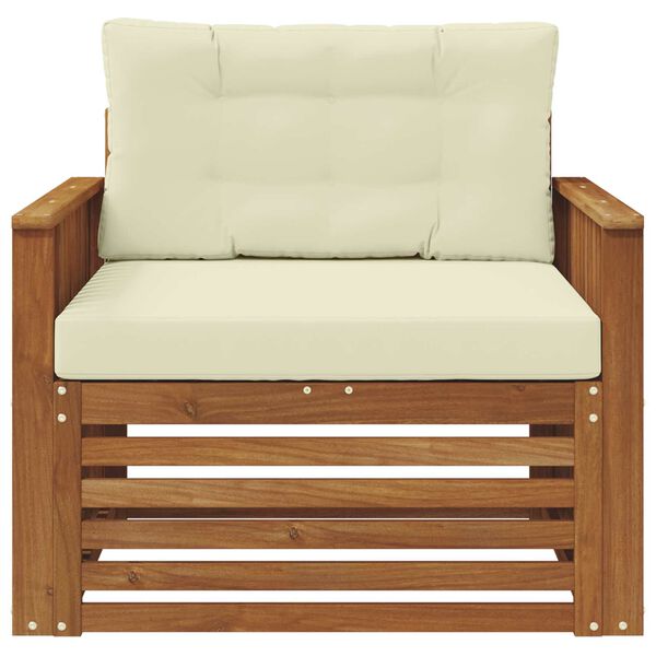 vidaXL Set vanjskih sofa Čvrsto drvo akacije i poliester Prirodna