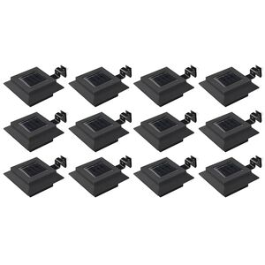 vidaXL Vanjske solarne svjetiljke 12 kom LED četvrtaste 12 cm crne