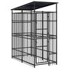 vidaXL Vanjski kavez za pse s krovom čelični 1,84 m&sup2;