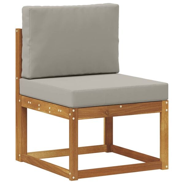 vidaXL Set vanjskih sofa s jastukom 5 pcs Prirodna i svijetlo siva