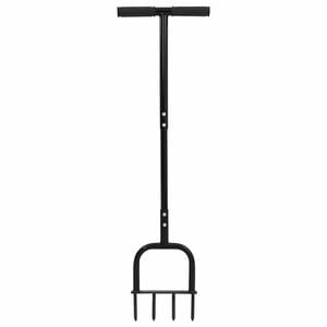 vidaXL Alat za aeraciju travnjaka Crna 95 x 27 cm Plastika
