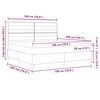 vidaXL LED Box Spring Krevet Sivo-smeđa 180 x 200 cm tkanina