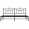vidaXL Metalni okvir za krevet s uzglavljem crni 200x200 cm