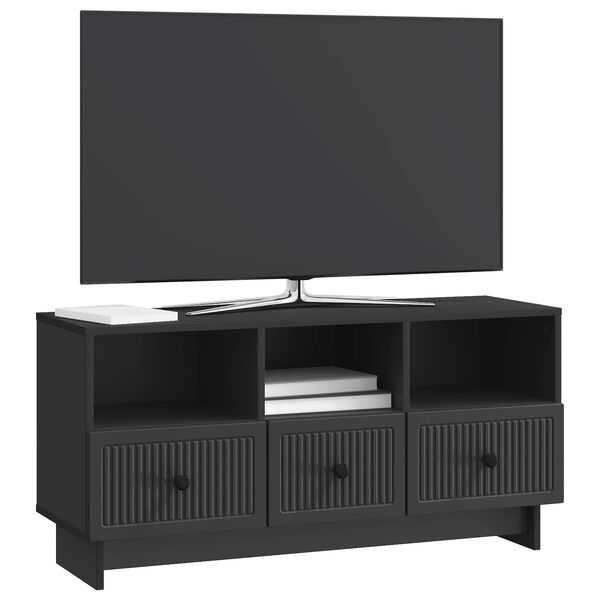 vidaXL TV ormar s ladicama Crna 102 x 34,5 x 50 cm Konstruirano drvo