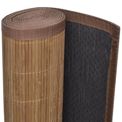 vidaXL Tepih od bambusa 100 x 160 cm smeđi