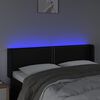 vidaXL LED uzglavlje crno 147x16x78/88 cm od umjetne kože
