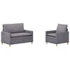 vidaXL Set sofe 2 pcs Svjetlosiva Poliester