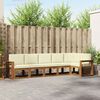 vidaXL Set vanjskih sofa s jastukom 6 pcs Prirodna i krem