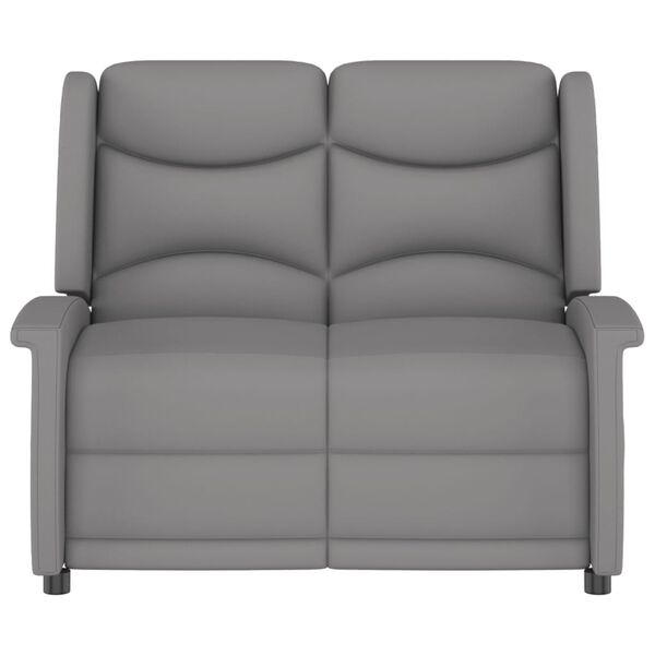 vidaXL Masažni dvosjed od mikrovlakana svjetlosivi