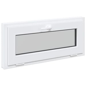 vidaXL Prozor za podrum RISOR 90 x 40 cm PVC i staklo Bijela