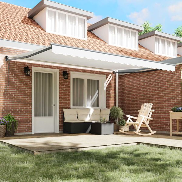 vidaXL Nadstre&scaron;nica Bijelo 450 x 300 x 165 cm Poliester i metal