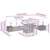 vidaXL Sjedeća garnitura za vrt 7 pcs Bež i svijetlo siva poliratan