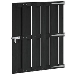 vidaXL Vrtna vrata 100 x 112 cm WPC i aluminij Crna