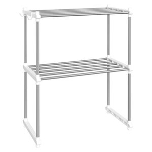 vidaXL Polica za mikrovalnu pećnicu bijela 51 x 27 x 63 cm aluminijska