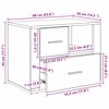 vidaXL Noćni ormar Umjetnički hrast 35 x 60 x 50 cm Konstruirano drvo
