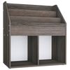 vidaXL Stalak za dječje časopise sivi i hrast 71 x 30 x 78,5 cm drveni