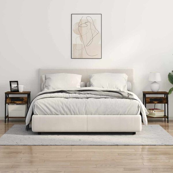 vidaXL Noćni ormar Dimljeni hrast 38 x 30 x 48 cm Konstruirano drvo