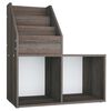 vidaXL Stalak za dječje časopise sivi i hrast 71 x 30 x 78,5 cm drveni