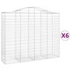 vidaXL Lučne gabionske ko&scaron;are 6 kom 200x50x160/180cm pocinčano željezo