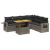 vidaXL 7-dijelni set vrtnih sofa sivi od poliratana